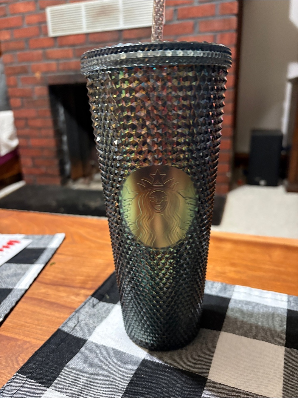 Starbucks fall 2020 Black Iridescent Studded Tumbler 24oz